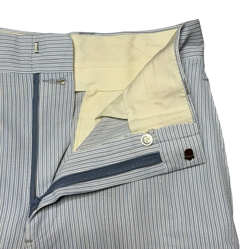 Vintage men's blue pinstriped slacks pants unbranded 32x29‎